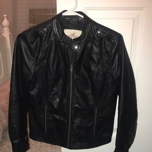 Hollister Black Leather Jacket
